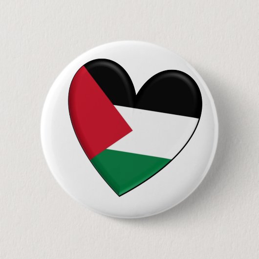 Palestine Heart Flag Ronde Button 5,7 Cm (Voorkant)