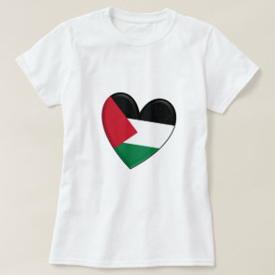Palestine Heart Flag T-shirt