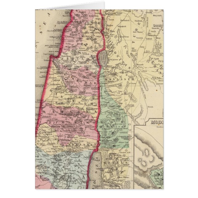 Palestine, Jérusalem Carte par Mitchell (Devant)