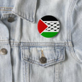 Palestine Keffiyeh Flag Ronde Button 5,7 Cm (In situ)