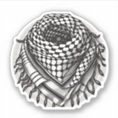 PALESTINE keffiyeh Sticker (Voorkant)