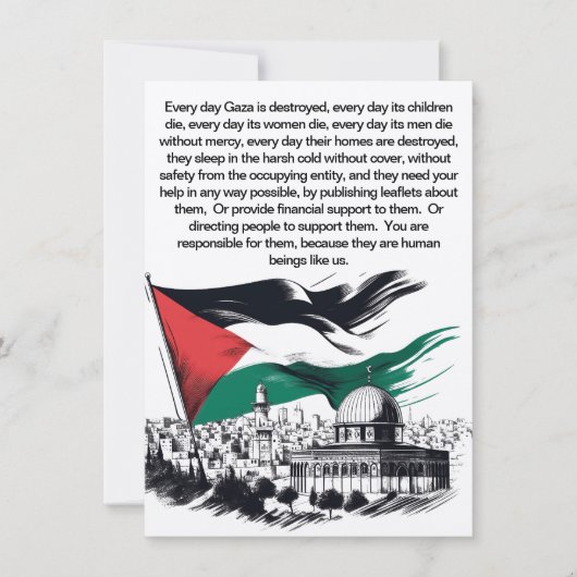palestine libre Invitation (Devant)