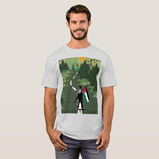 Palestine Love – Inspirerend kunstwerken T-shirt" T-shirt (Voorkant volledig)