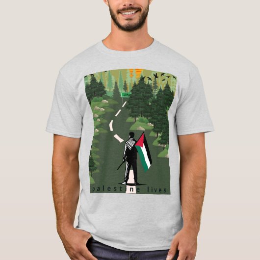 Palestine Love - T-shirt d'Art inspirationnel" (Devant)