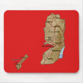 Palestine Map Mousepad Muismat (Voorkant)