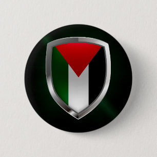 Palestine Metallic Emblem Ronde Button 5,7 Cm