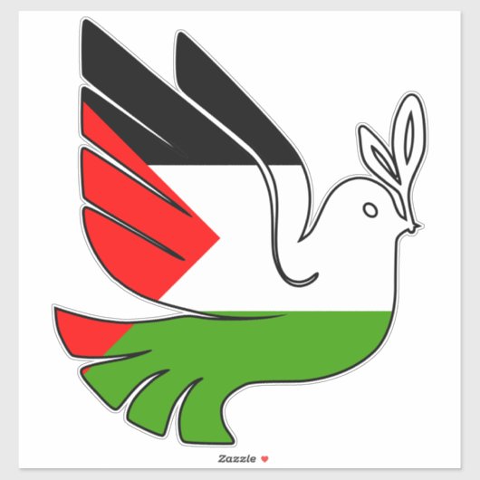 Palestine Peace Car Sticker (Vel)