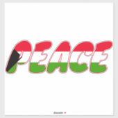 Palestine Peace Car Sticker (Vel)