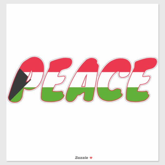Palestine Peace Car Sticker (Vel)