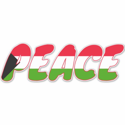 Palestine Peace Car Sticker (Voorkant)