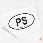Palestine "PS" Ovale Sticker (Envelop)