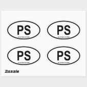 Palestine "PS" Ovale Sticker (Vel)