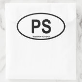 Palestine "PS" Ovale Sticker (Tas)