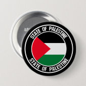 Palestine Round Emblem Ronde Button 7,6 Cm (Voorkant /achterkant)