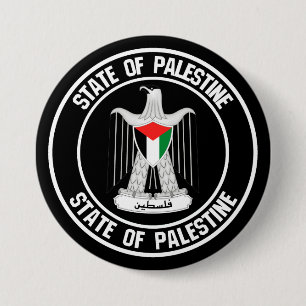 Palestine Round Emblem Ronde Button 7,6 Cm