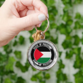 Palestine Round Emblem Sleutelhanger (Hand)