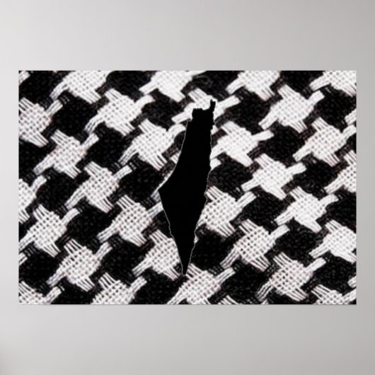 Palestine Scarf met Map Poster (Voorkant)