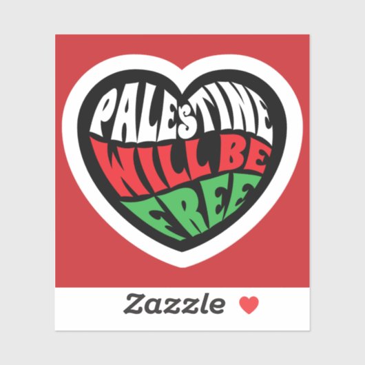 Palestine sera gratuit Stickers 3x3 (Feuille)