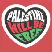 Palestine sera gratuit Stickers 3x3 (Devant)