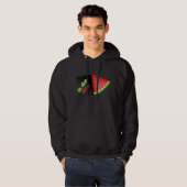 palestine sweat - shirt à capuche noire (Devant entier)