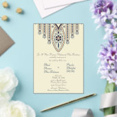 Palestine Tatreez 3 Mer Acrylique. Invitation (Insitu (Mariage))