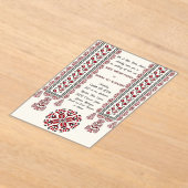 Palestine Tatreez Motif1 Acrylique mer. Invitation (Poser)