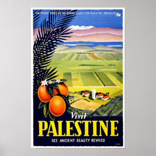 Palestine Vintage Travel Poster