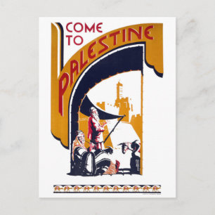 Palestine Vintage Travel Poster hersteld Briefkaart