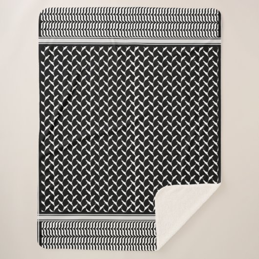 Palestinian Keffiyeh Sherpa Deken (Voorkant)