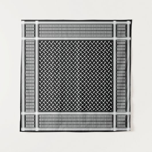 Palestinian Keffiyeh Wandkleed (Voorkant)