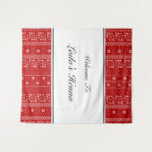 Palestinian Pattern Henna Photobooth Backdrop Wandkleed (Voorkant (horizontaal))