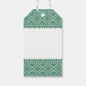 Palestinian Tatreez Print In Green Cadeaulabel (Achterkant)