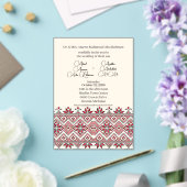 Palestinien Tatreez 2 Mer Acrylique. Invitation (Insitu (Mariage))