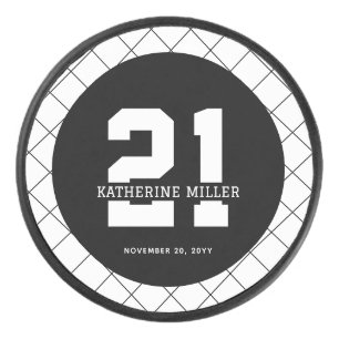 Palet De Hockey 21e anniversaire personnalisé Moderne et élégant