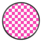 Palet De Hockey à damiers rose et blanc (Devant)