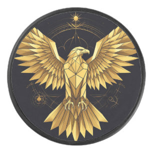 Palet De Hockey Aigle Géométrique Doré
