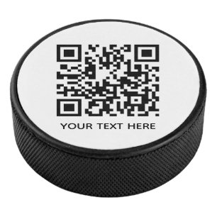 Palet De Hockey Ajouter votre propre code QR texte Analyse Minimal