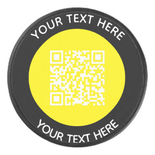 Palet De Hockey Ajouter votre propre ronde QR Code texte Analyse M