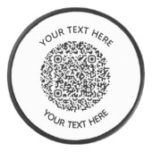 Palet De Hockey Ajouter votre propre ronde QR Code texte Scan Mini (Devant)