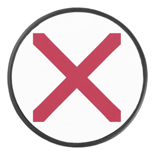 Palet De Hockey Alabama : Drapeau croisé de St Andrew Crimson (Devant)