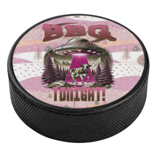 Palet De Hockey Alien BBQ Enlèvement de vache Plaisanterie