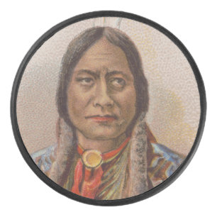 Palet De Hockey Amérindien : Lakota Sitting Bull, publicité pour d