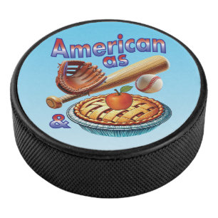 Palet De Hockey Amusant américain comme Baseball & Pomme Pie