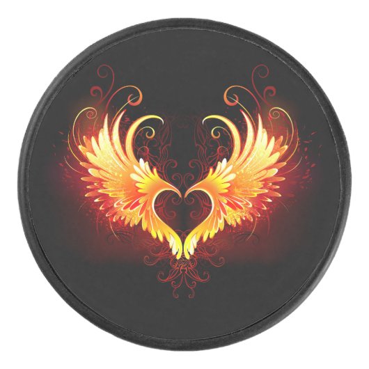 Palet De Hockey Angel Fire Heart with Wings (Devant)