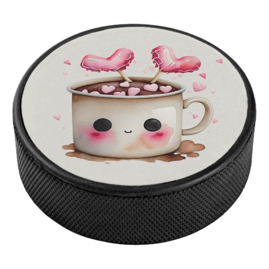 Palet De Hockey Aquarelle mignonne Chocolat chaud Mug (3/4/2016 12:00:00 AM)
