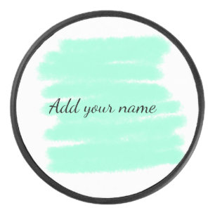 Palet De Hockey Aquarelle verte ajouter un nom texte message ici j