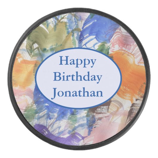 Palet De Hockey Art Abstrait d'éclaboussure couleur (Devant)