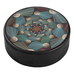 Palet De Hockey Art Fractal Abstrait Avec Profondeur Bleu Brown Ar