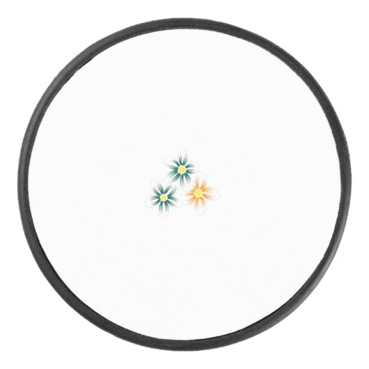 Palet De Hockey Banane jaune, bleu foncé vert, décoratif (Devant)