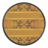 Palet De Hockey Bande dorée fleurie décorative frise brun (Devant)